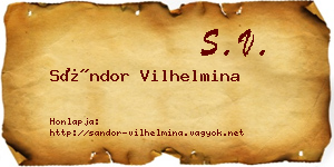 Sándor Vilhelmina névjegykártya
