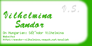 vilhelmina sandor business card